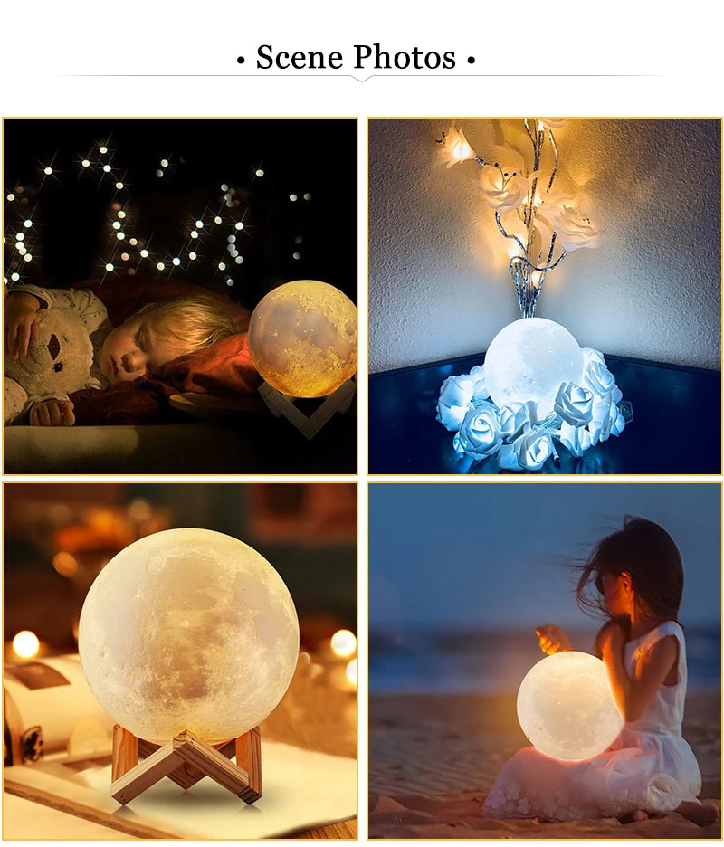 Moon Lamp – LED Night Light with Soft Glow