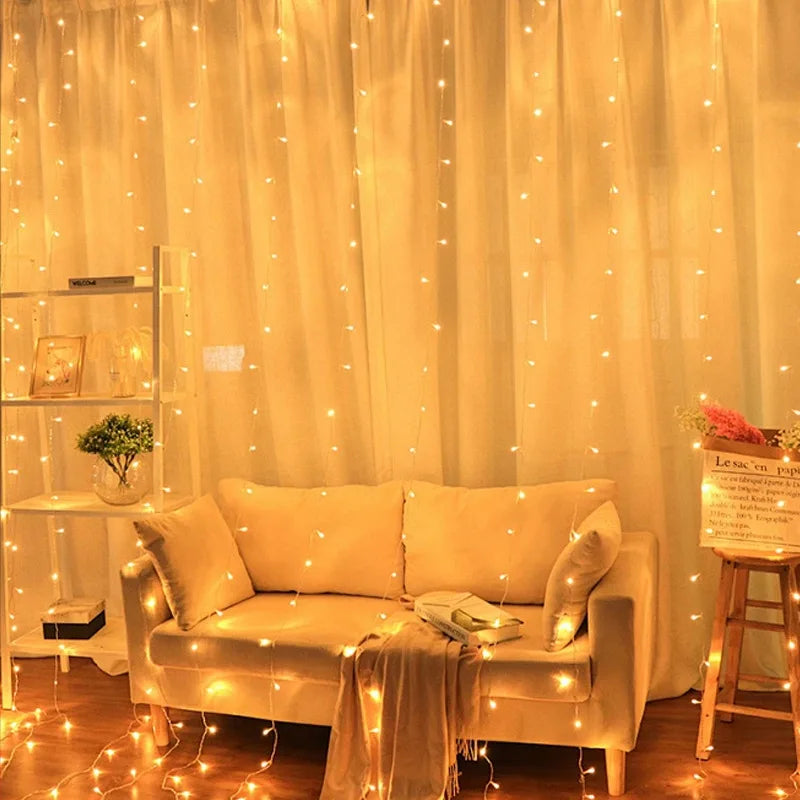 LED Curtain String Lights – Warm & Cozy Decorative Lighting