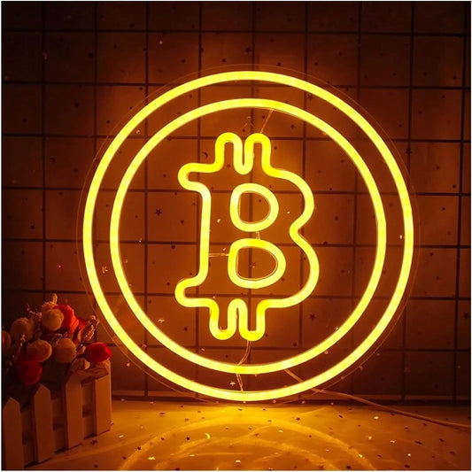 Bitcoin LED Neon Sign – Crypto Desk & Wall Light