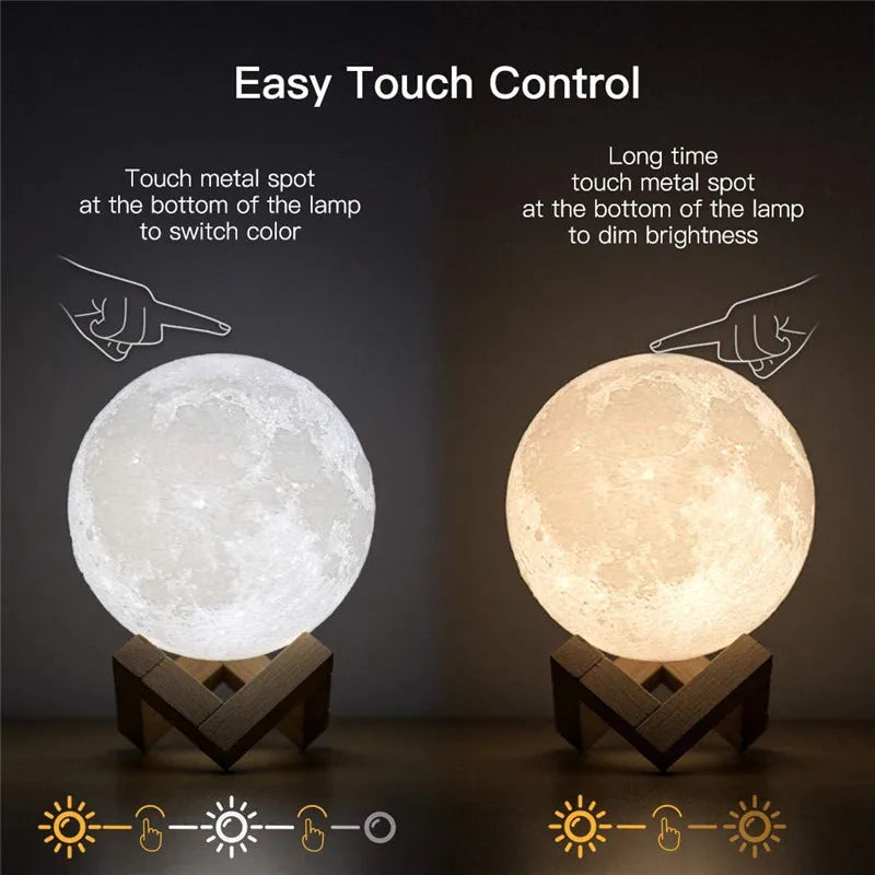 Moon Lamp – LED Night Light with Soft Glow