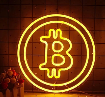 Bitcoin LED Neon Sign – Crypto Desk & Wall Light