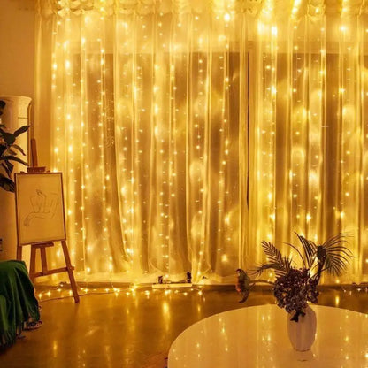 LED Curtain String Lights – Warm & Cozy Decorative Lighting