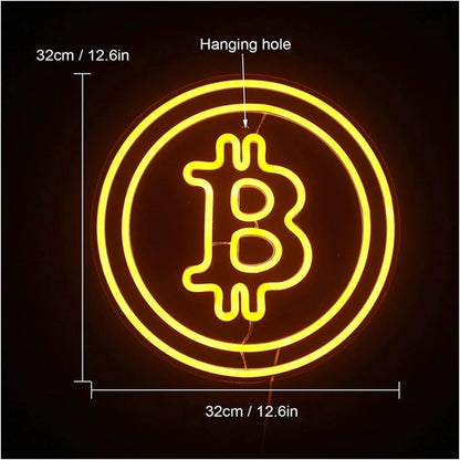 Bitcoin LED Neon Sign – Crypto Desk & Wall Light