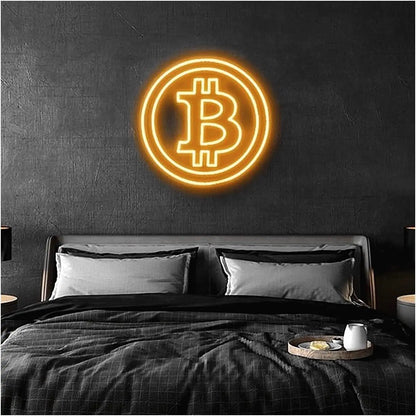 Bitcoin LED Neon Sign – Crypto Desk & Wall Light