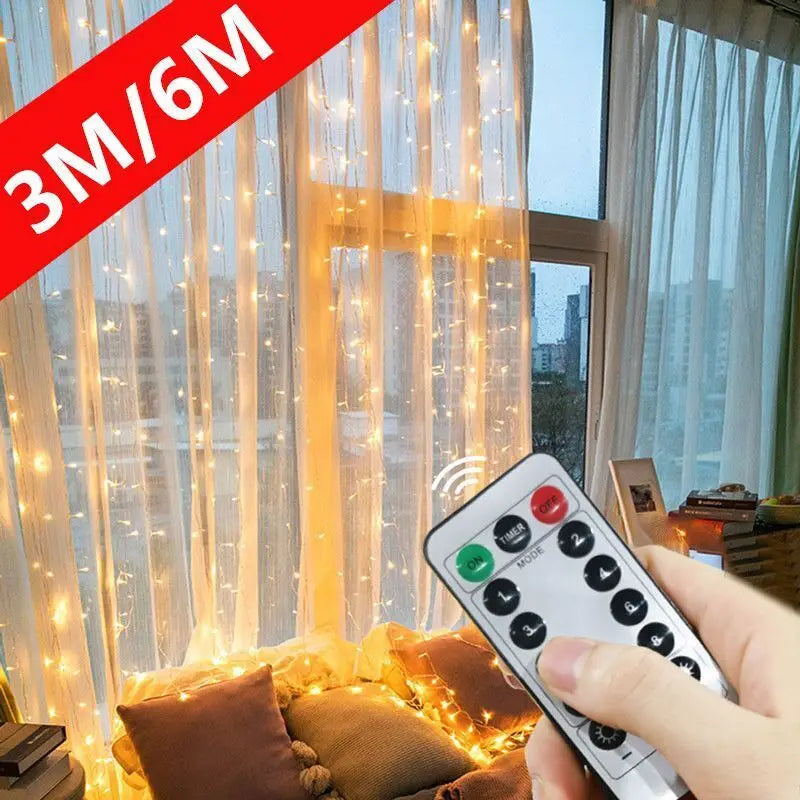 LED Curtain String Lights – Warm & Cozy Decorative Lighting