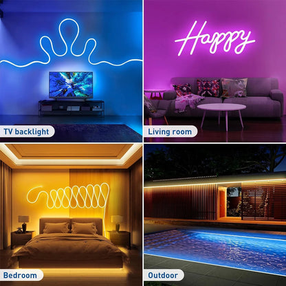 Flexible LED Neon Strip Light – Color-Changing & Waterproof